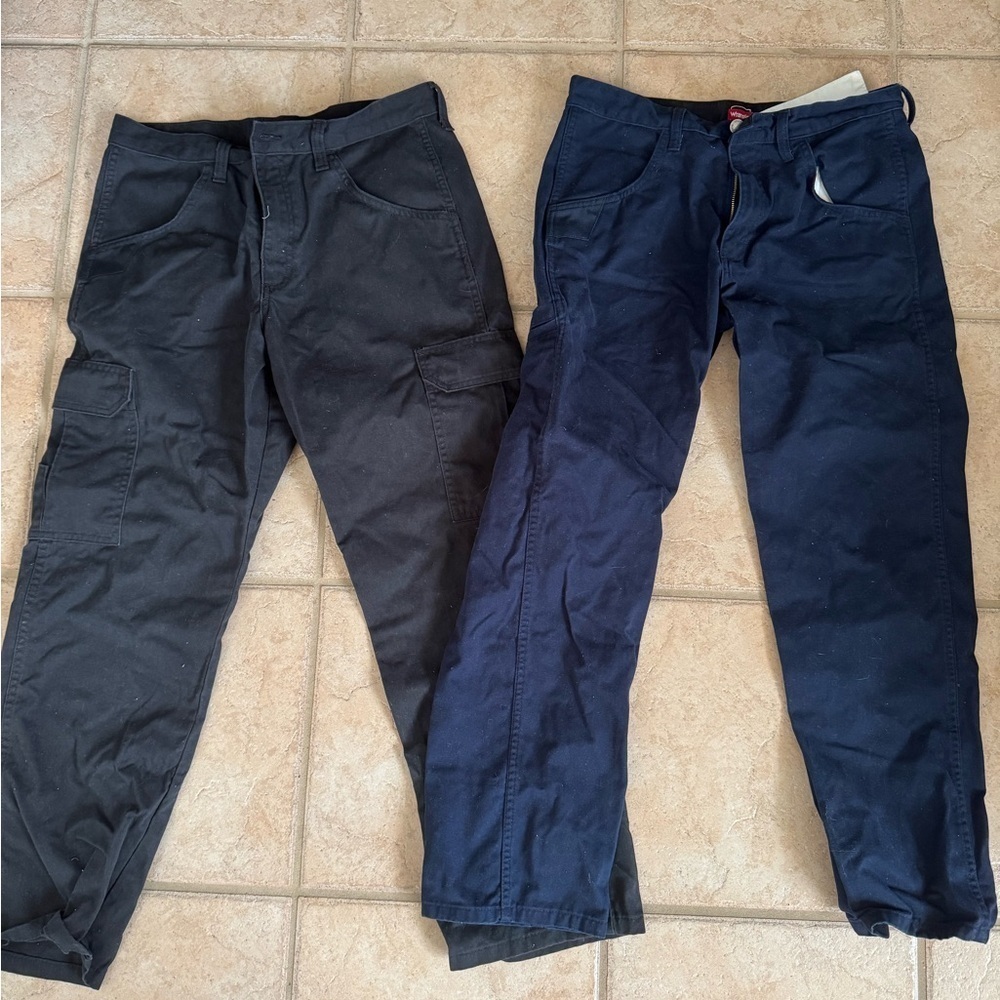 Vintage Set Lot Bundle Of Wrangler Workwear Pants Men 32x30 Cargo Utility